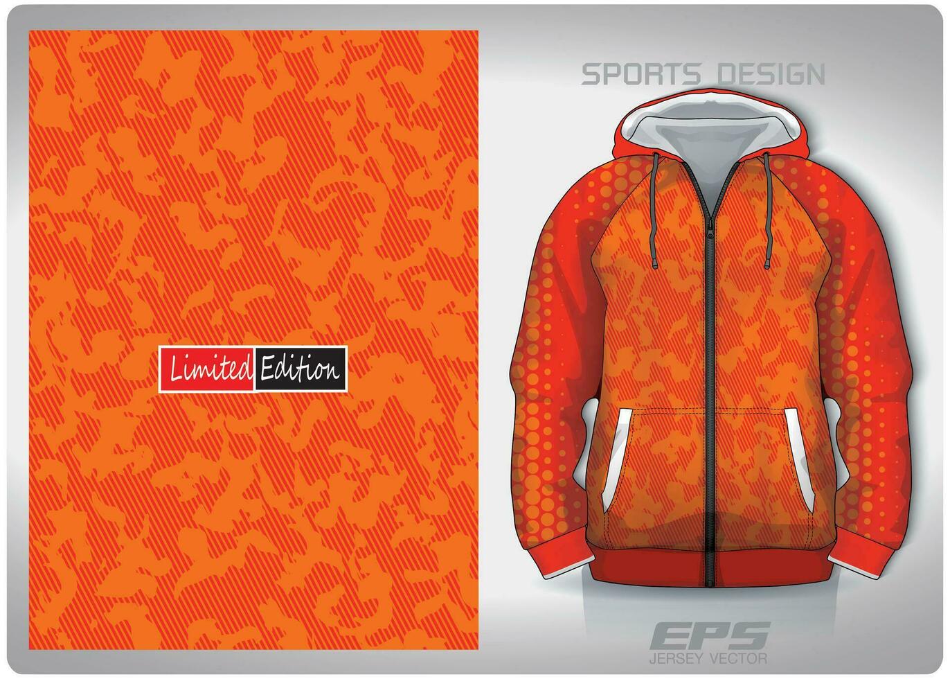 Vector sports shirt background image.Orange military camouflage overlapped with diagonal stripes design, illustration, textile background for sports long sleeve hoodie, jersey hoodie