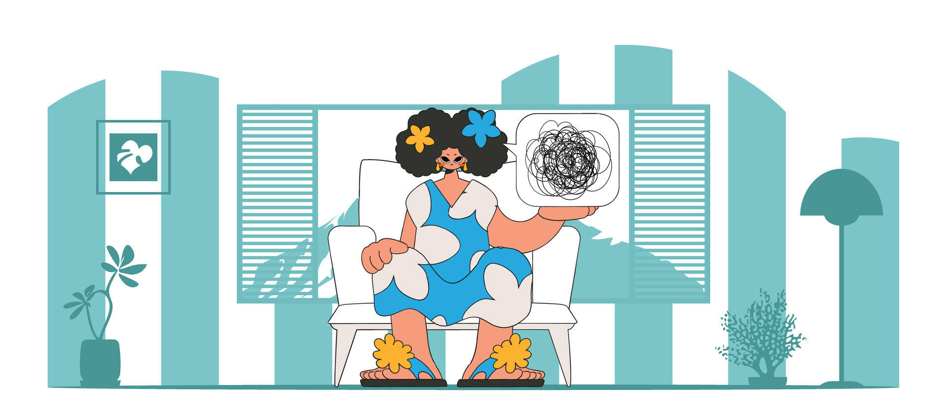 A Person With Mental Problems The Woman Shows That He Is Immersed In stimulus-deficiency-confused-with-autism