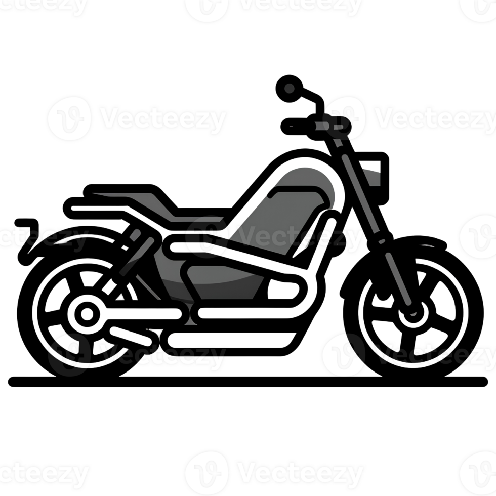 motorcykel tecknad serie ai generativ png