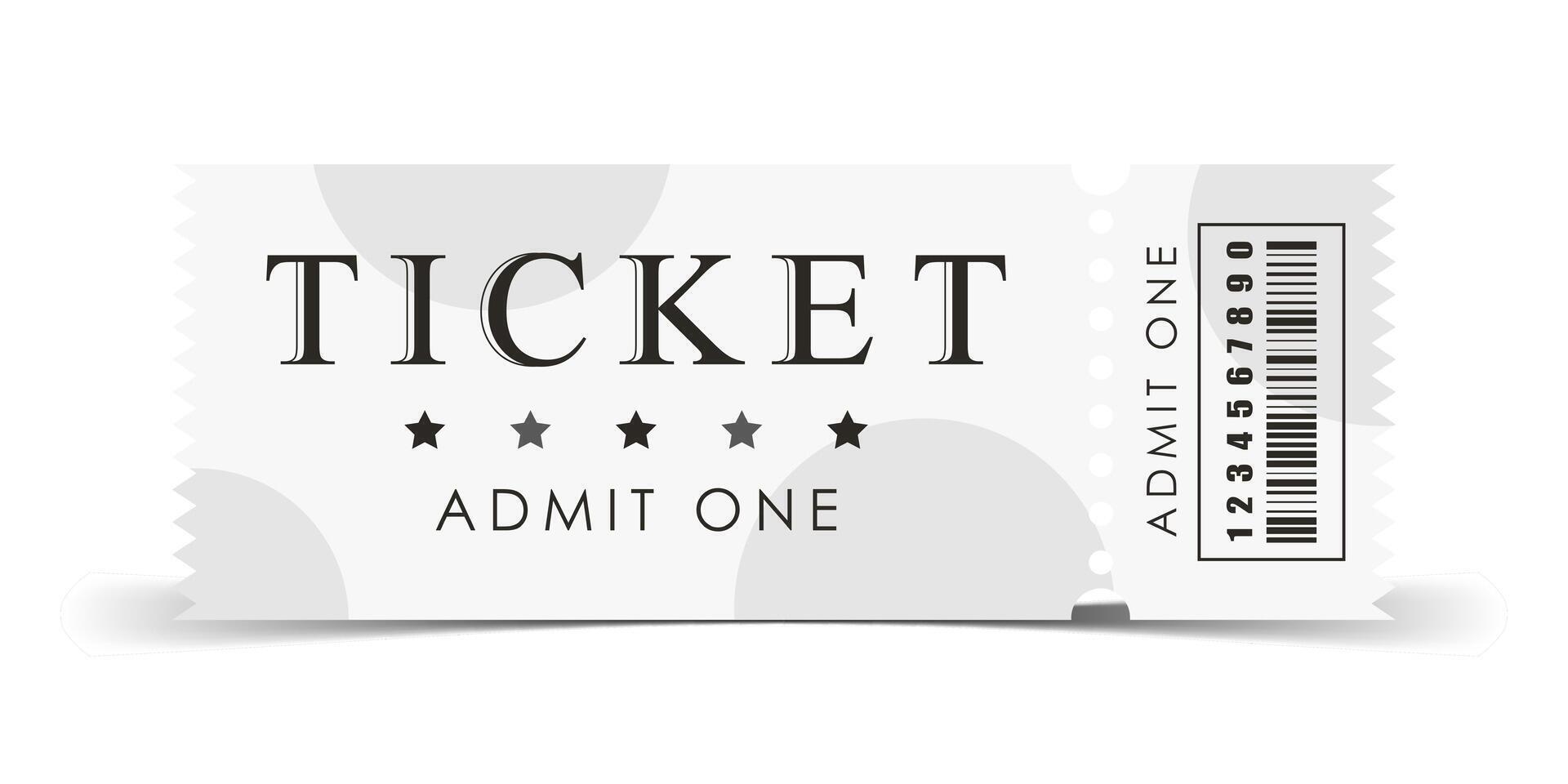 Ticket design. Ticket design template. Vector illustration.