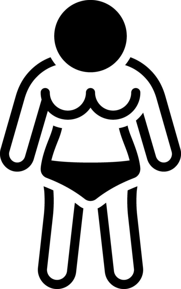 solid icon for busty vector