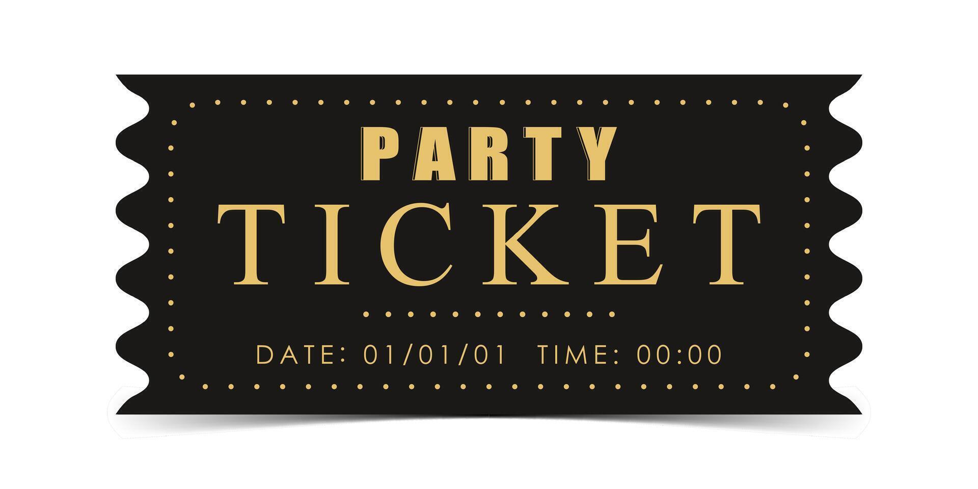 Party ticket template. Modern ticket card template. illustration. vector