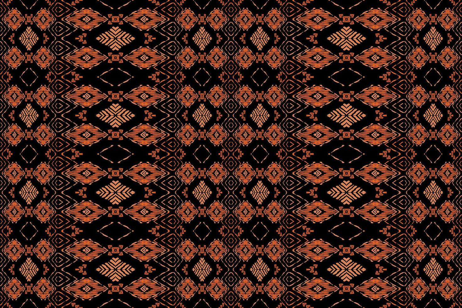 Ikat paisley embroidery on the fabric in Indonesia,India and asian countries.geometric ethnic oriental seamless pattern.Aztec style. illustration.design for texture,fabric,clothing,wrapping,carpet. vector