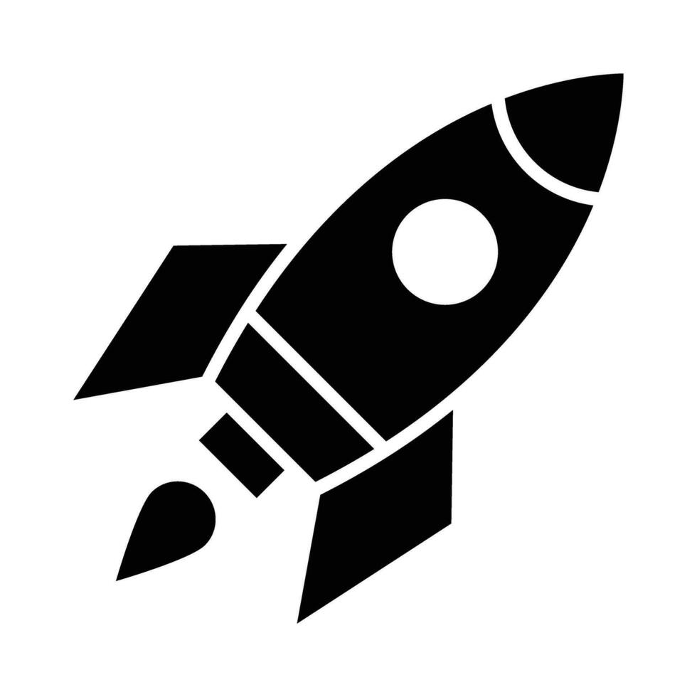 Rocket Vector Glyph Icon For Personal And Commercial Use.