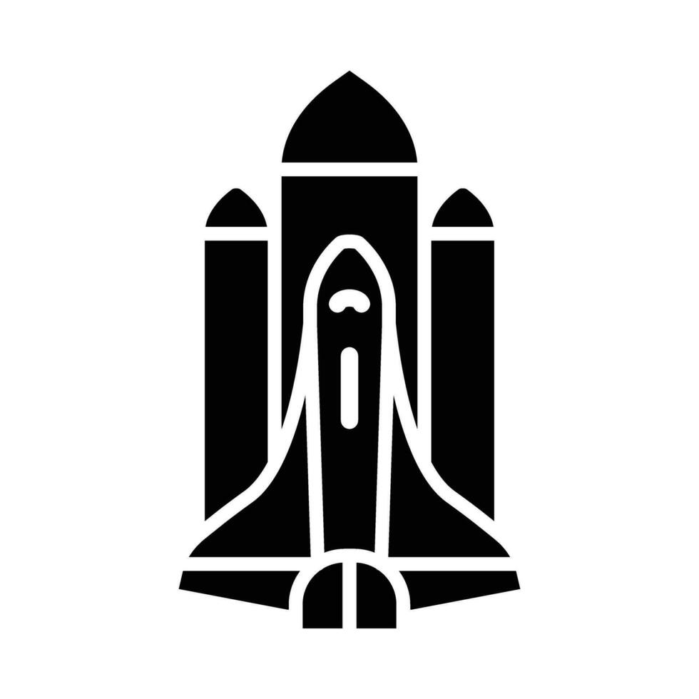 Space Shuttle Vector Glyph Icon For Personal And Commercial Use.