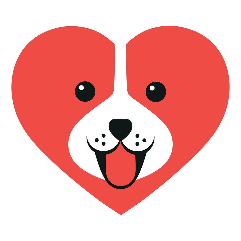 Illustration logo of a cute dog face vector