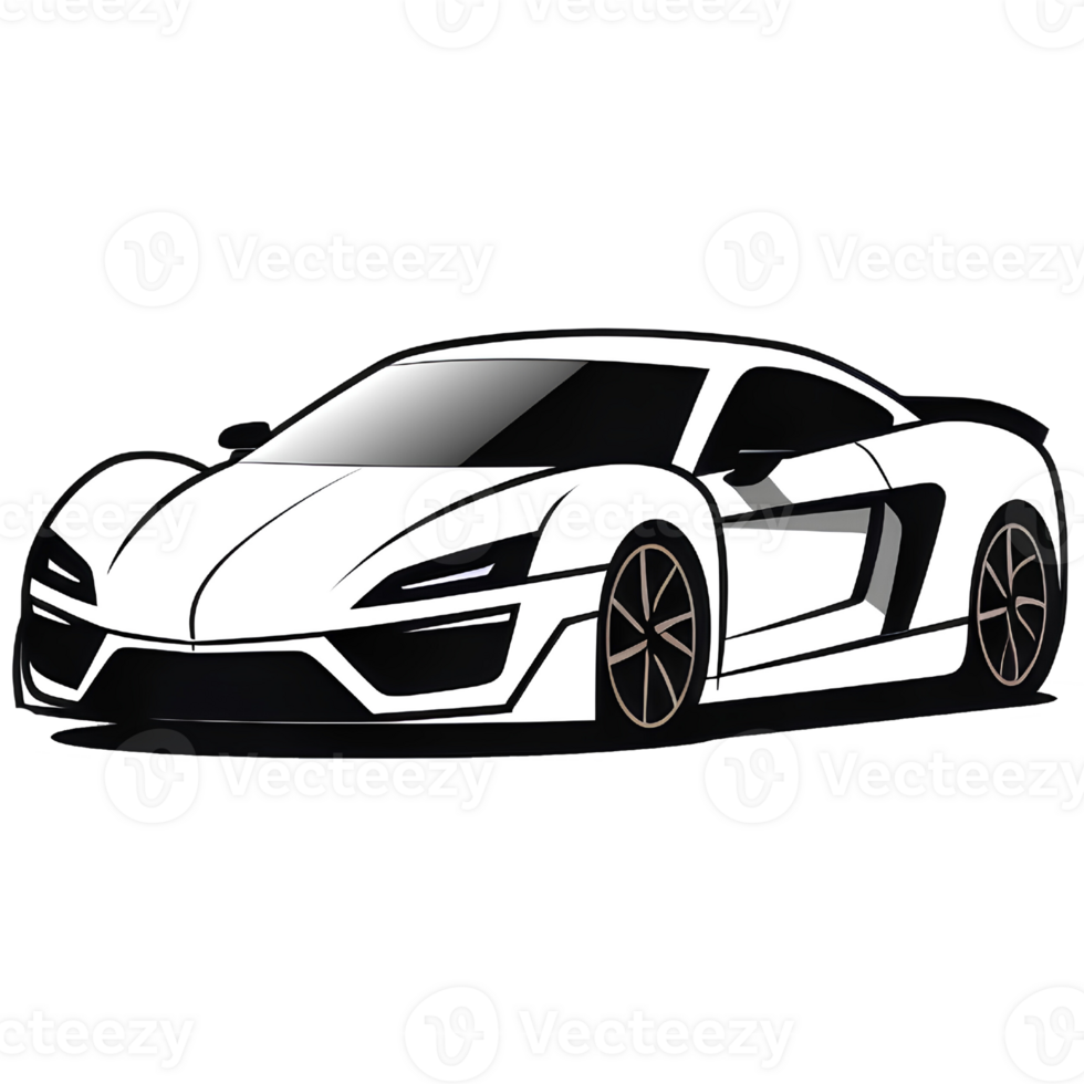 sport car cartoon ai generative png