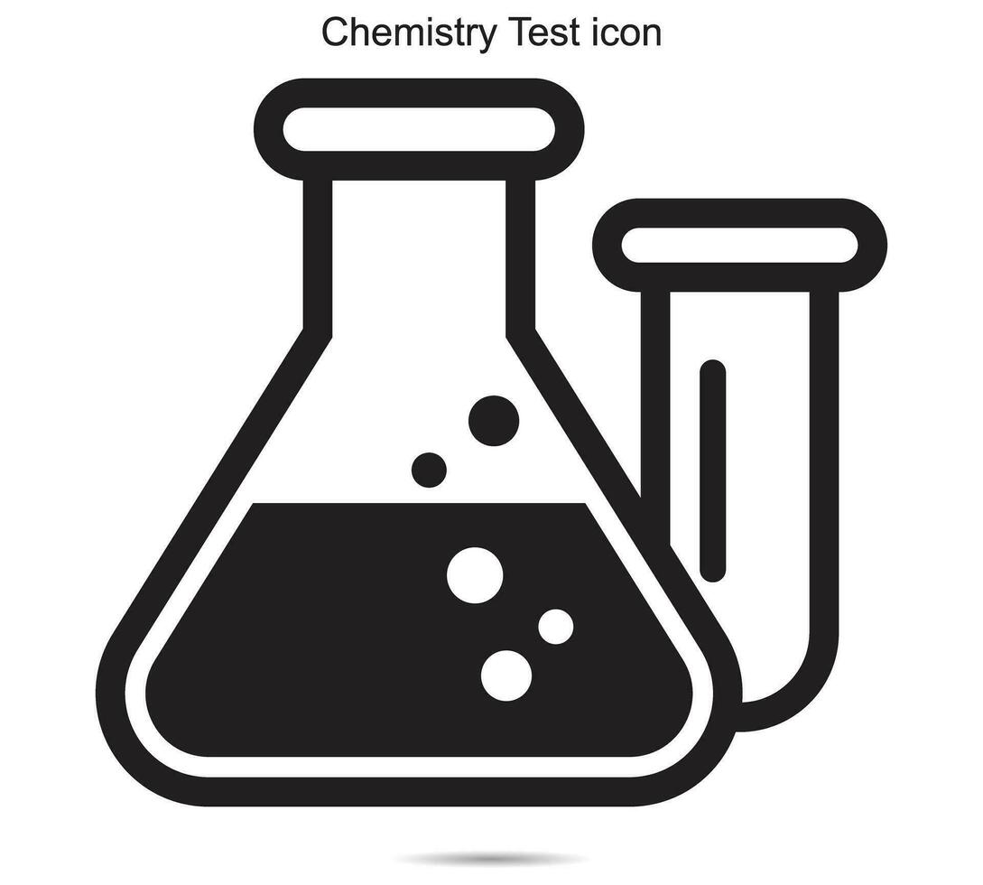 química prueba icono, vector ilustración.