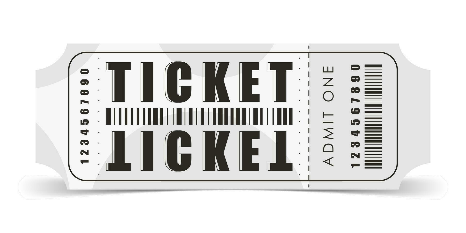 Ticket sample. Modern ticket card illustration template. Vector. vector