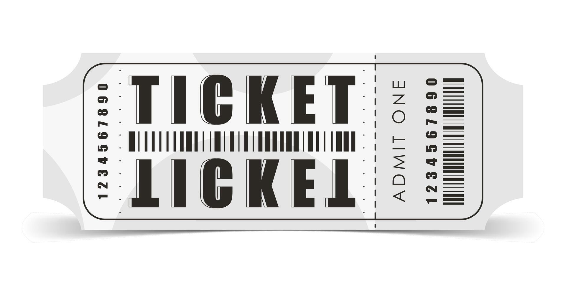 Ticket sample. Modern ticket card illustration template. Vector. vector