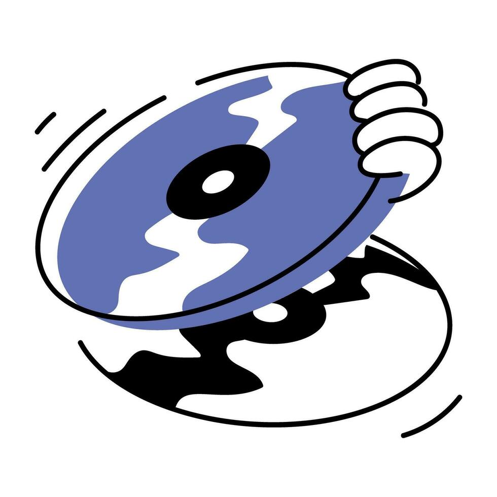 Get dj discs hand drawn icon vector