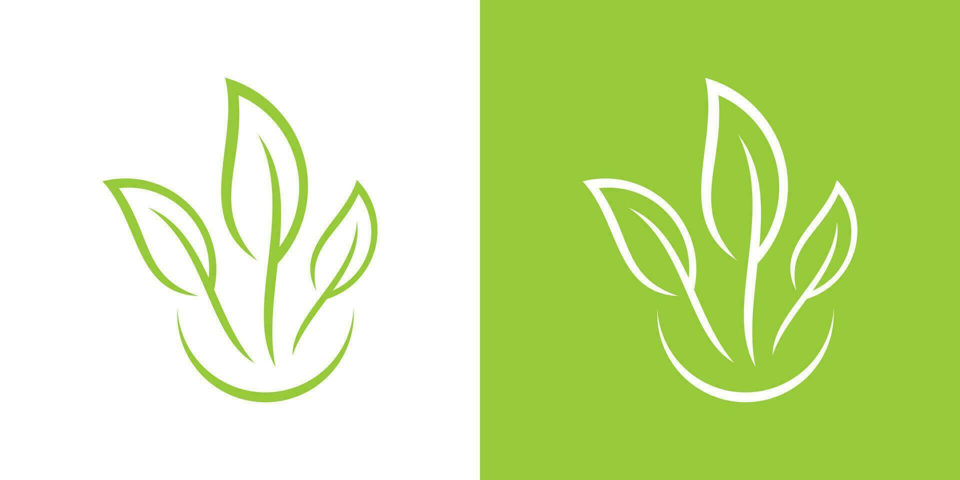 planta icono logo diseño hecho en un minimalista línea estilo vector