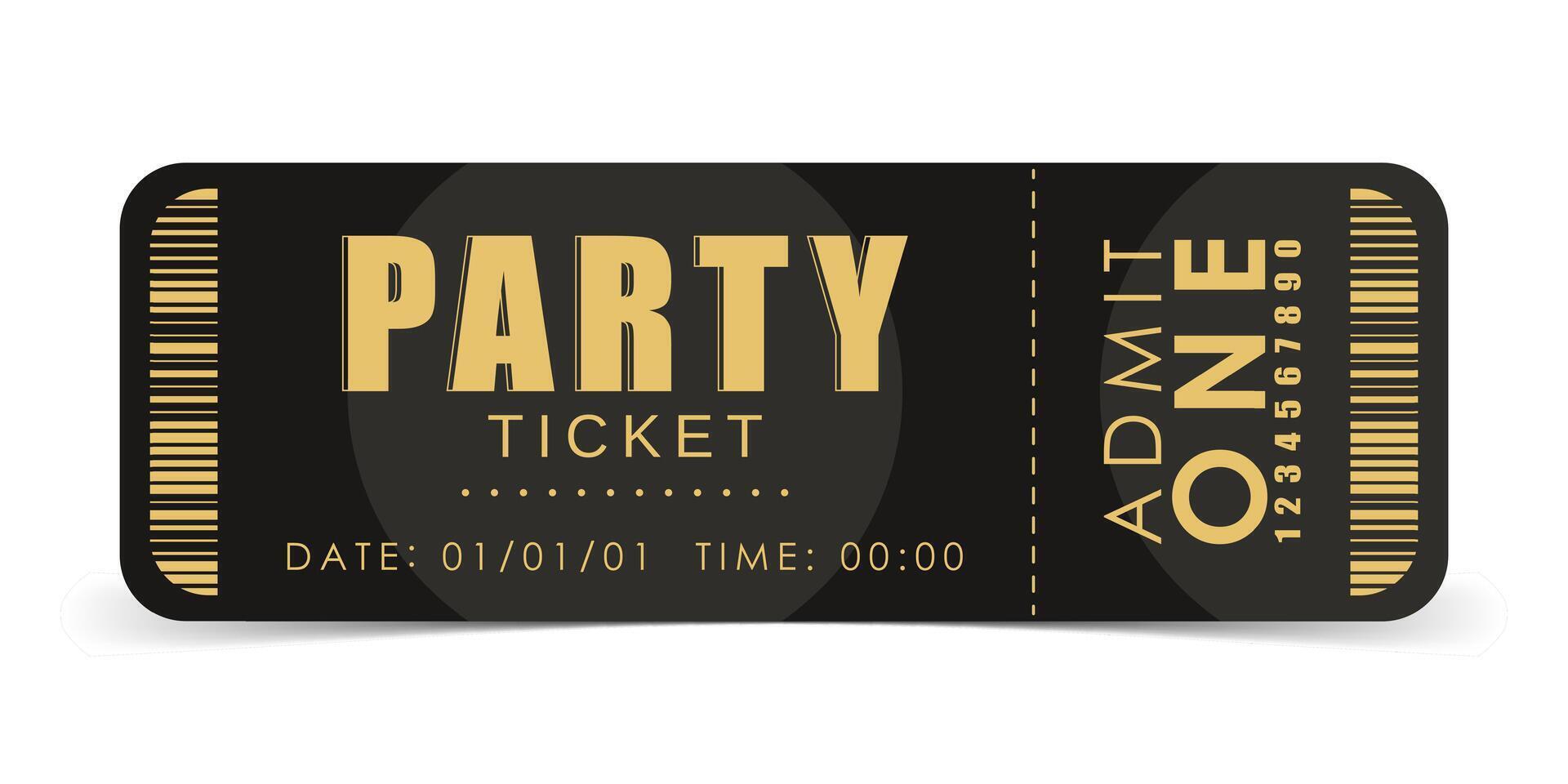 Party ticket template. Modern ticket card illustration template. illustration. vector