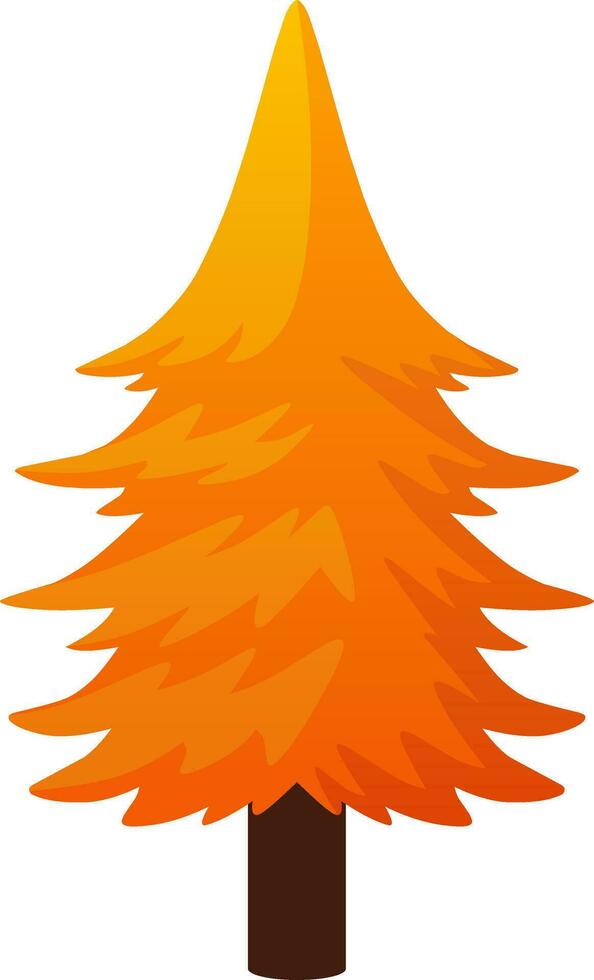 otoño pino vector ilustración. otoño temporada pino icono con degradado color. otoño temporada pino árbol para otoño icono, firmar, símbolo o decoración. Navidad árbol en otoño para diseño bosque y planta