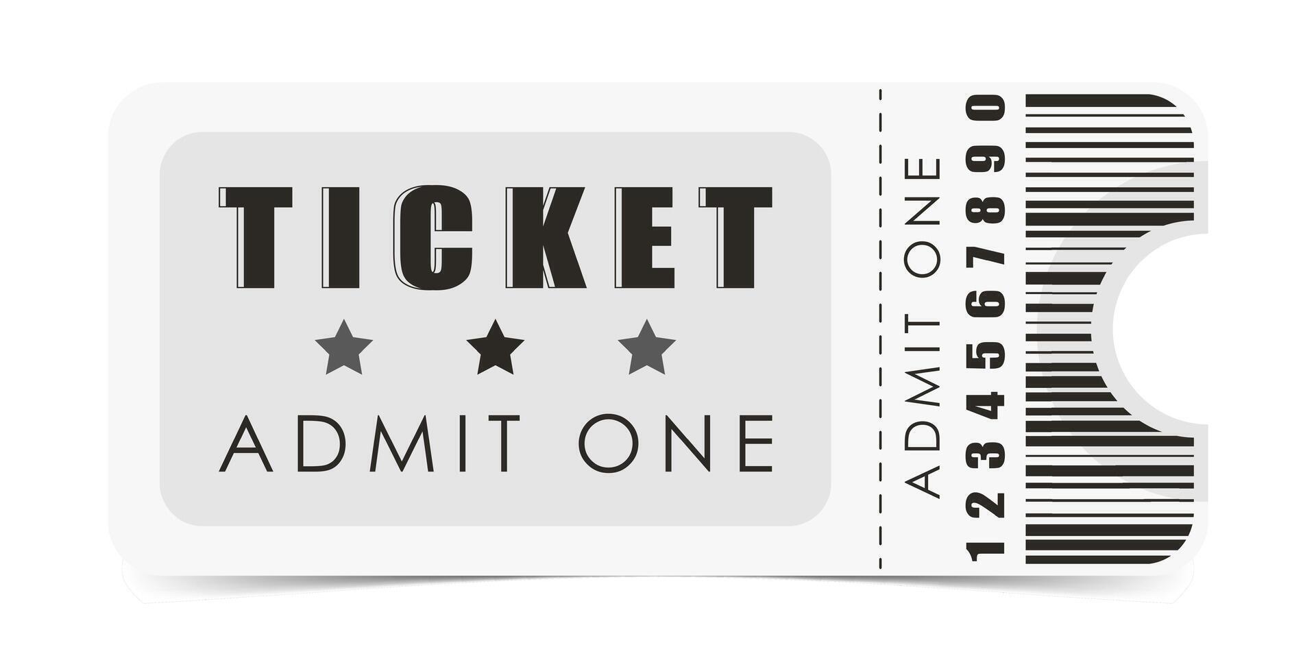 Ticket design. Modern ticket card template. . vector