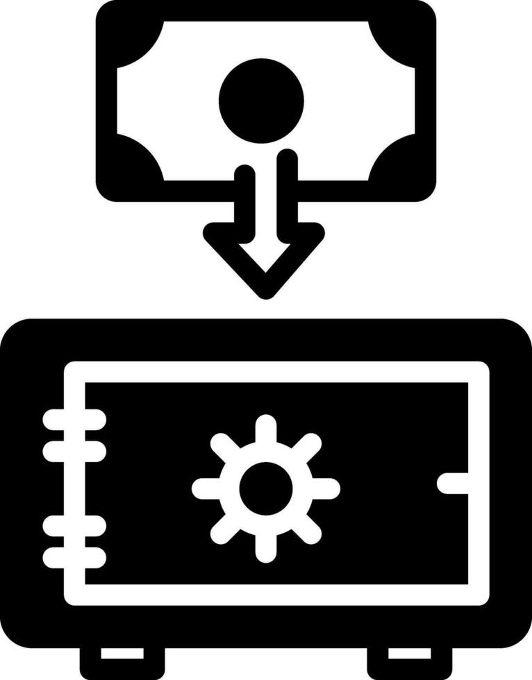 solid icon for deposit vector