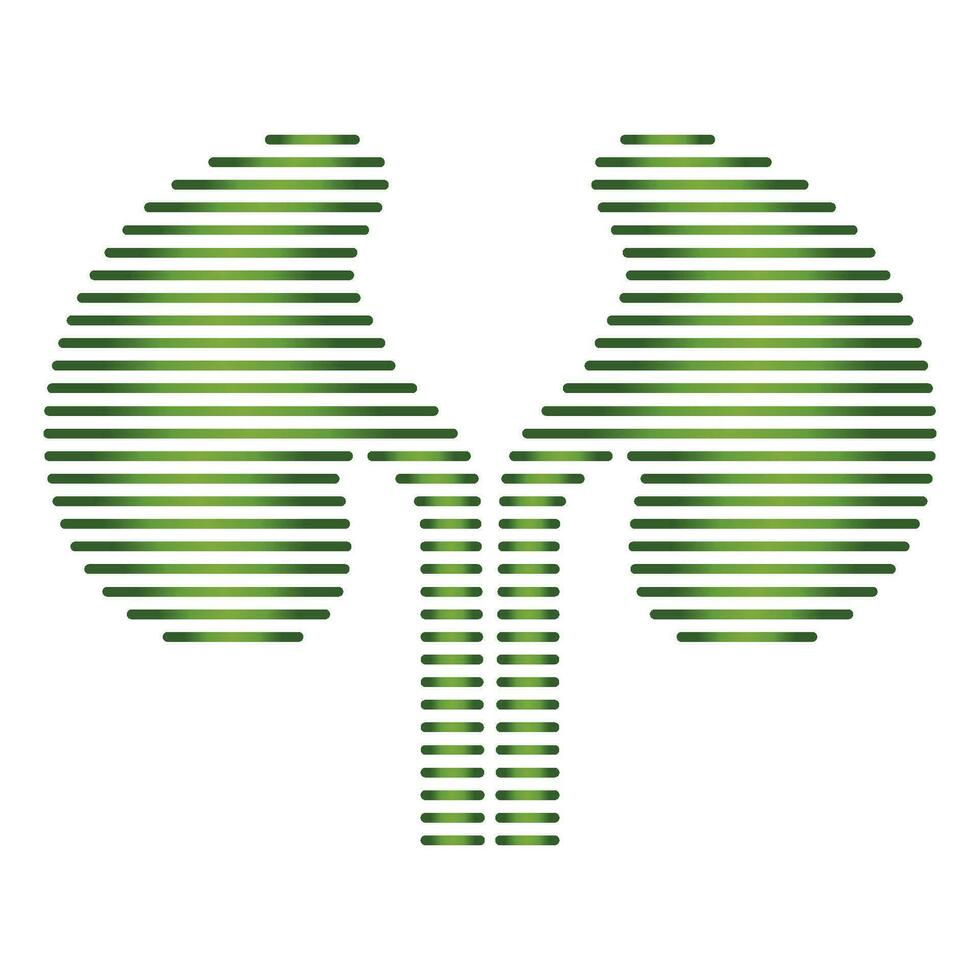 Line shape kidney logo vector