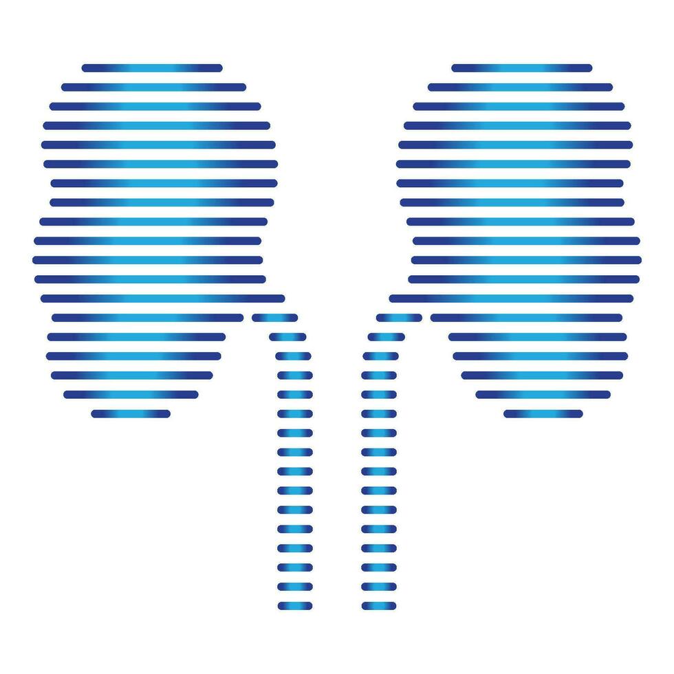 Line shape kidney logo vector