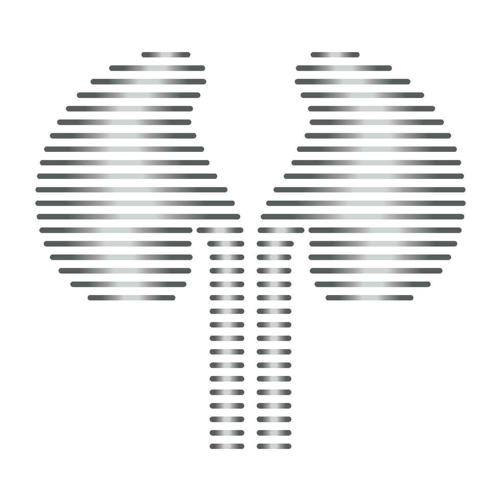Line shape kidney logo vector