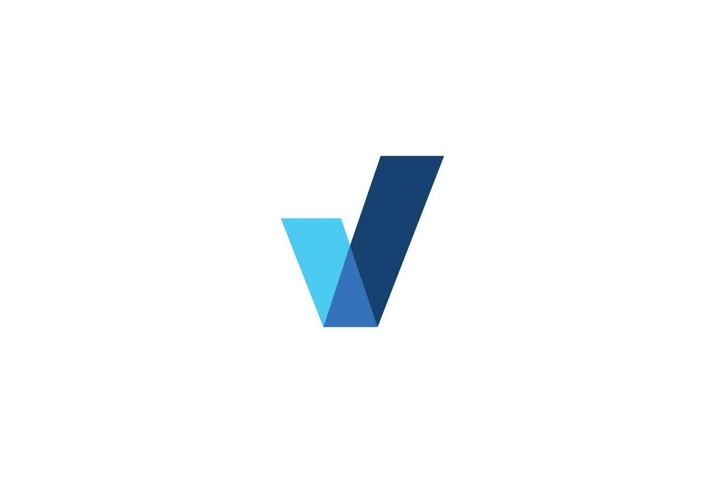 mínimo letra v vector logo diseño