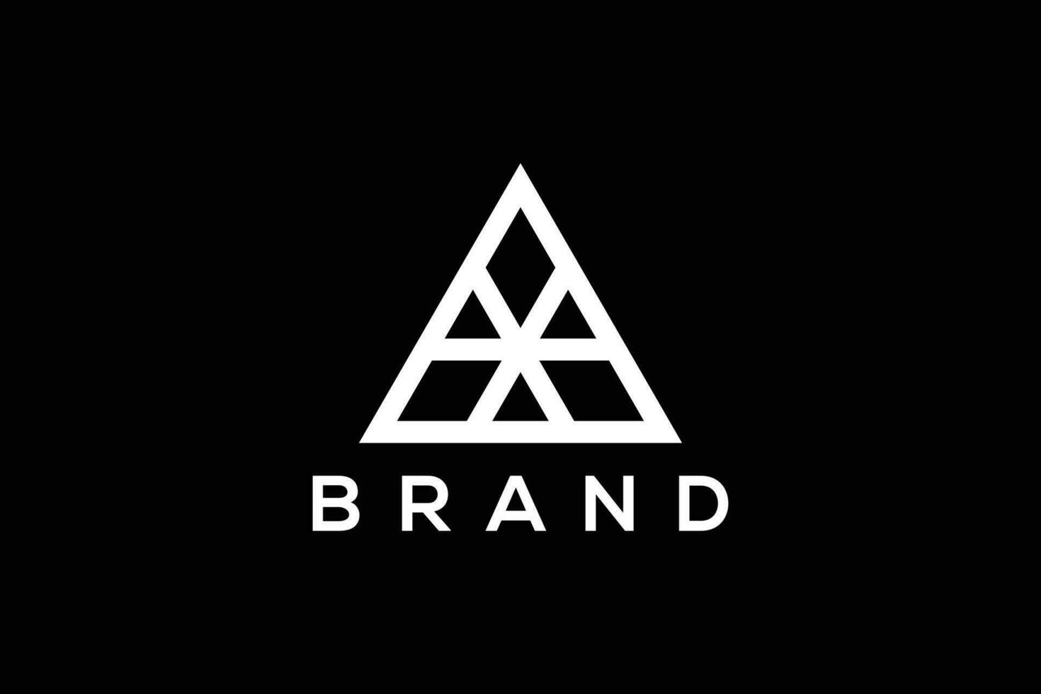 Minimal and abstract triangle vector logo design