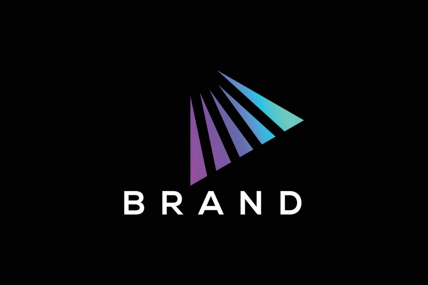 Minimal and abstract play vector logo design