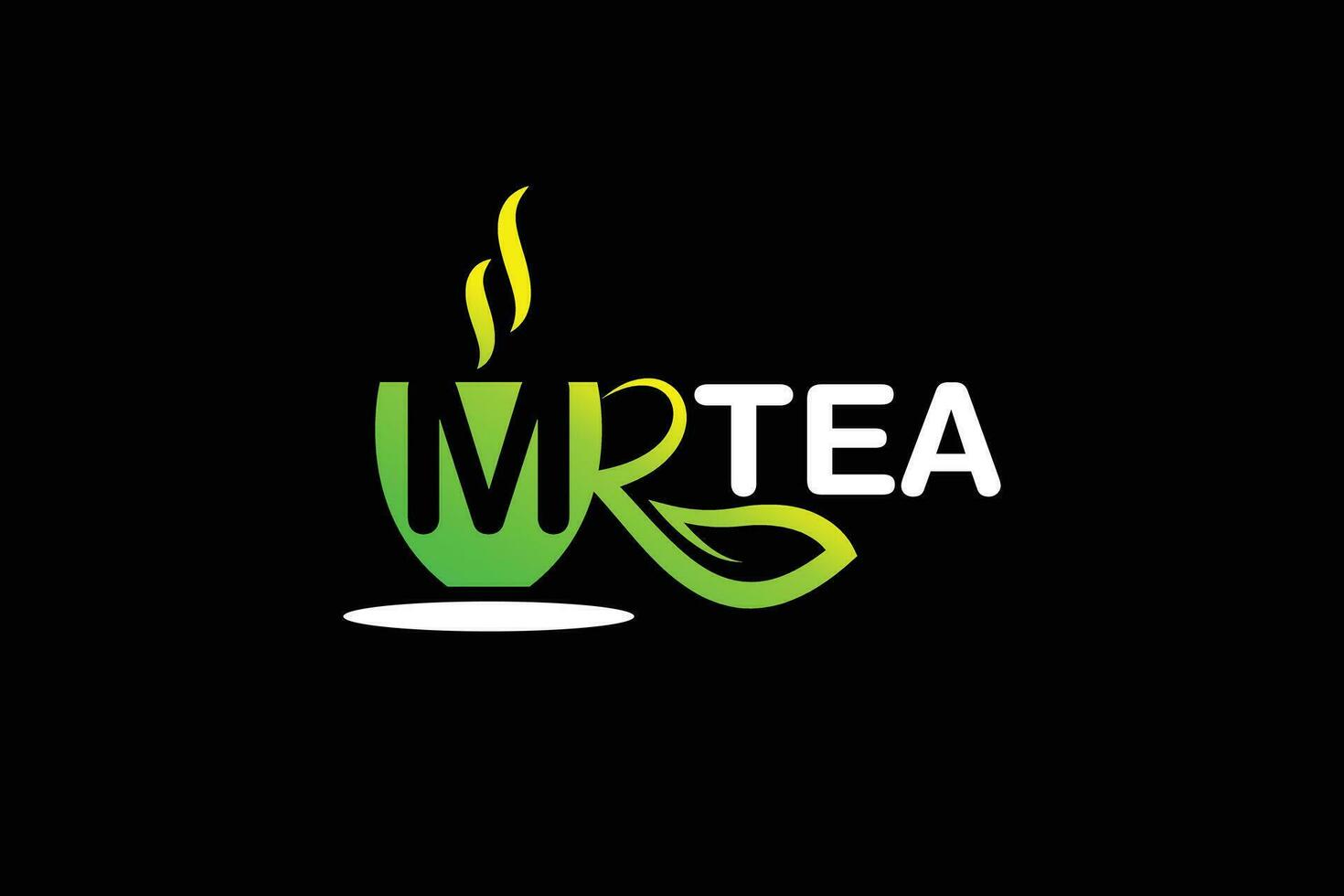 Trendy and minimal Mr tea or mustache tea vector logo design