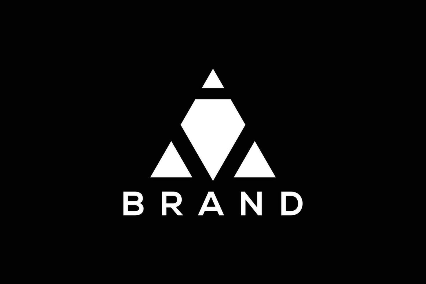 Minimal and abstract triangle vector logo design