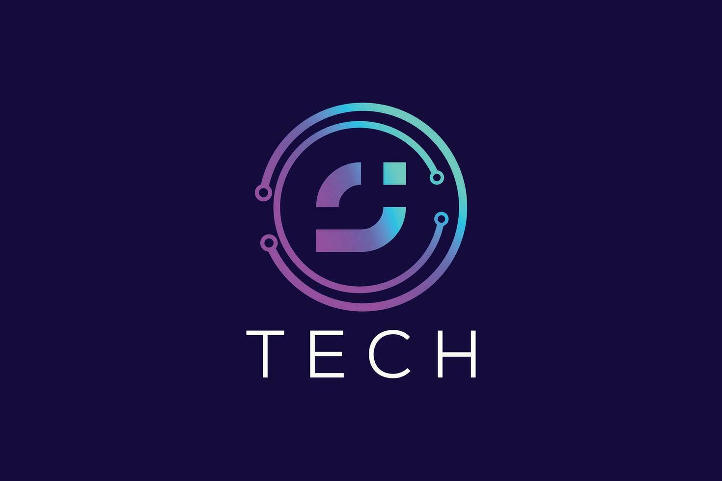 Trendy and Professional Colorful letter i and S Tech logo design vector template