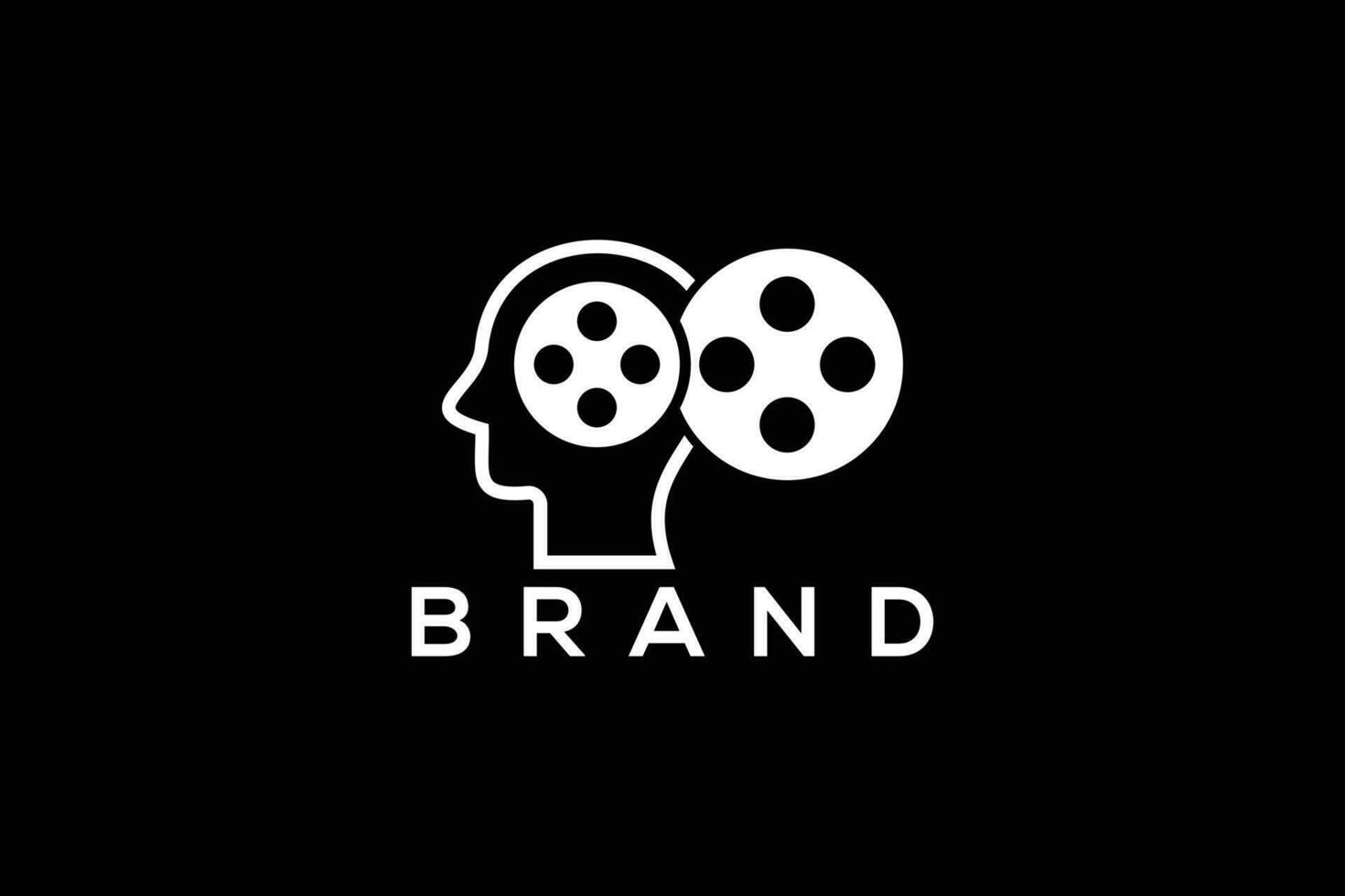 Trendy and minimal knowledge and film and television production vector logo design