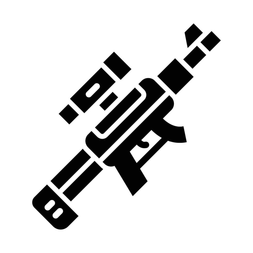 Sniper Rifle Vector Glyph Icon For Personal And Commercial Use.