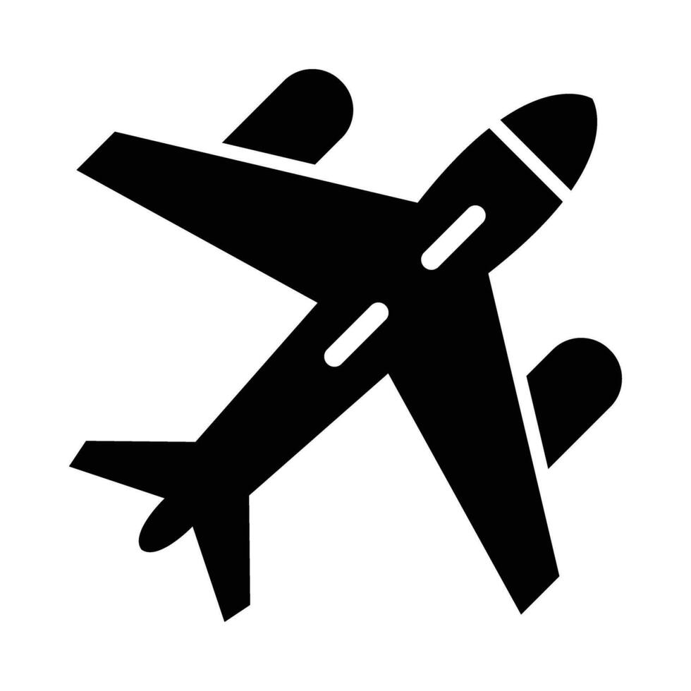 Aircraft Vector Glyph Icon For Personal And Commercial Use.