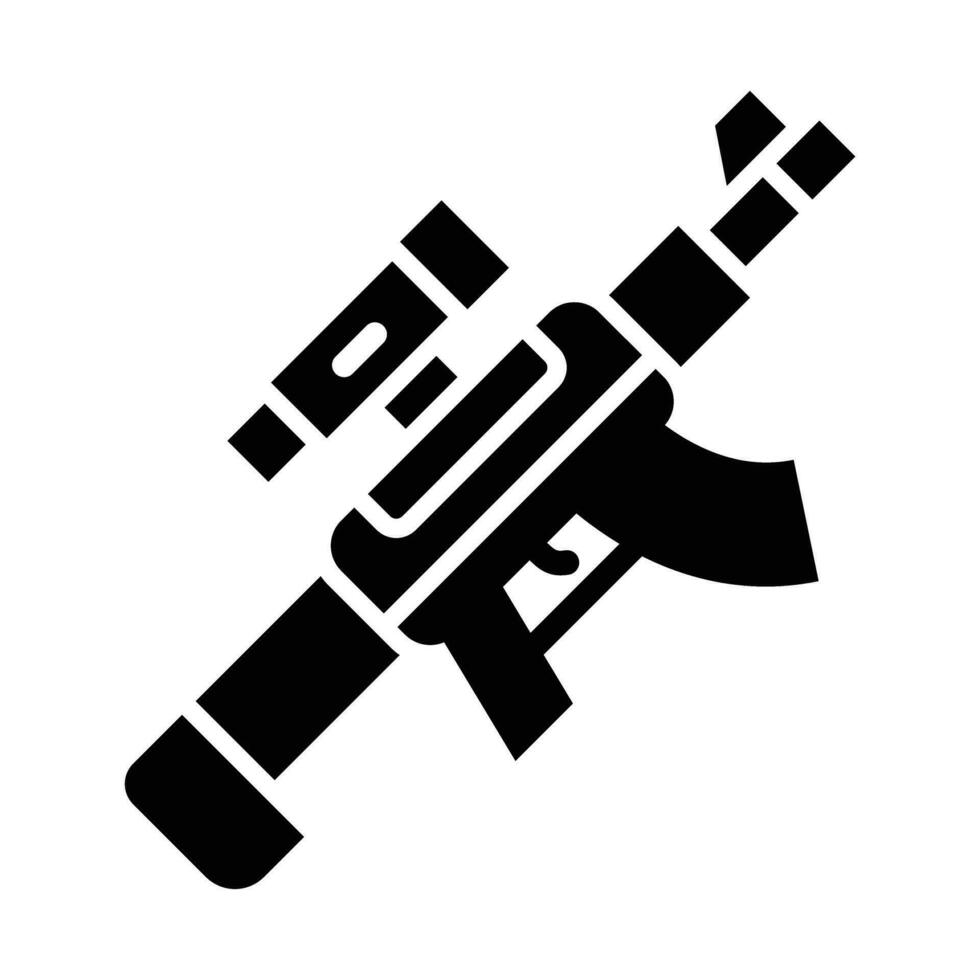 Light Machine Gun Vector Glyph Icon For Personal And Commercial Use.