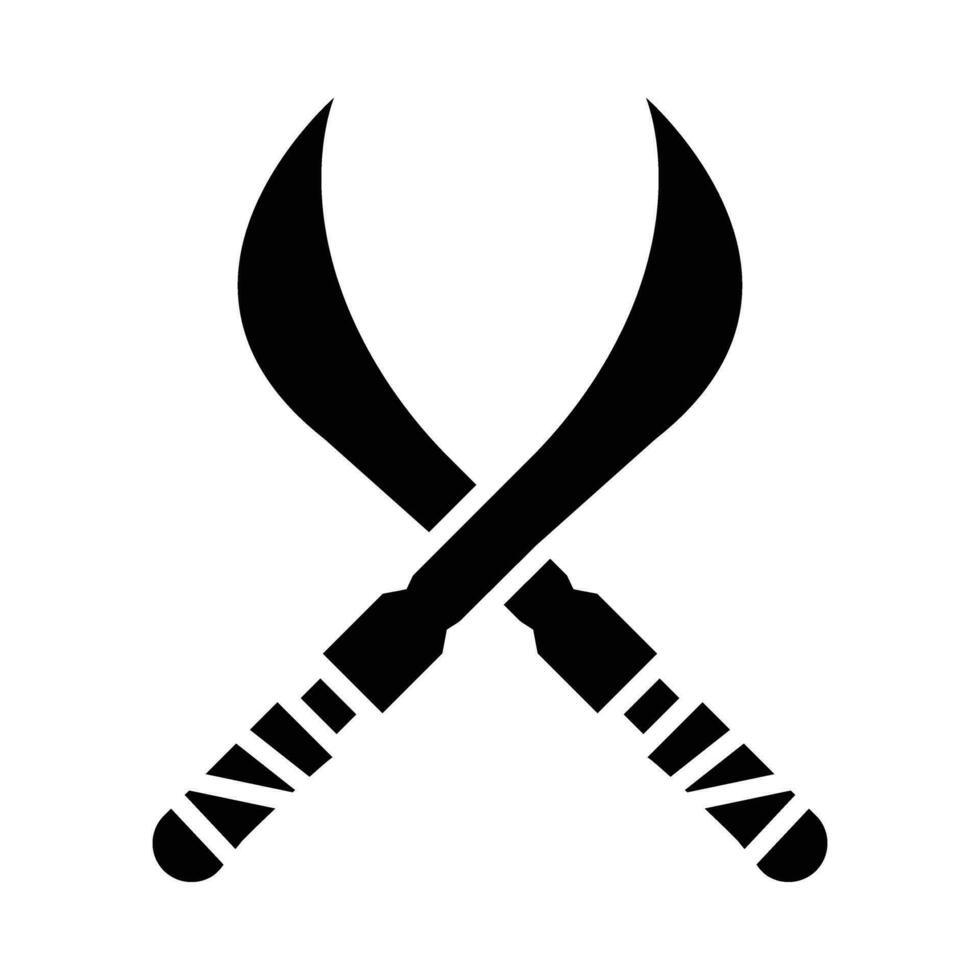 Melee Weapon Vector Glyph Icon For Personal And Commercial Use.