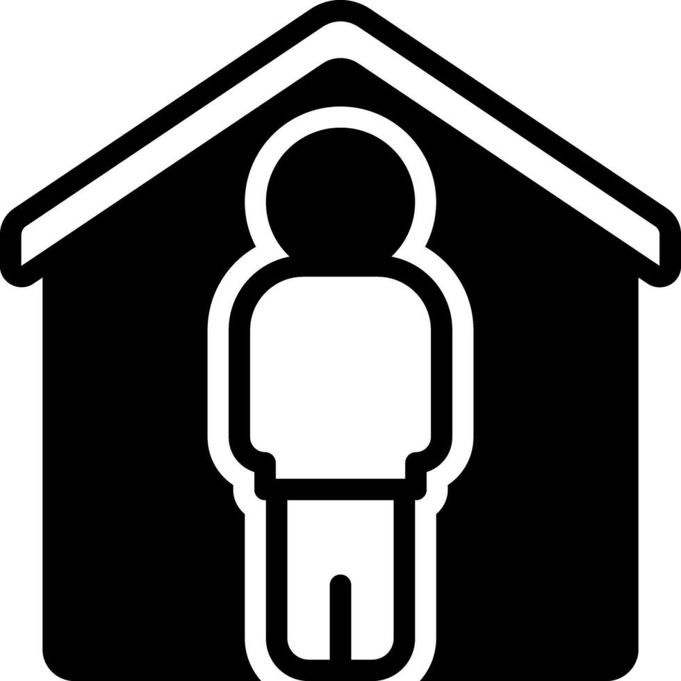 solid icon for stay vector