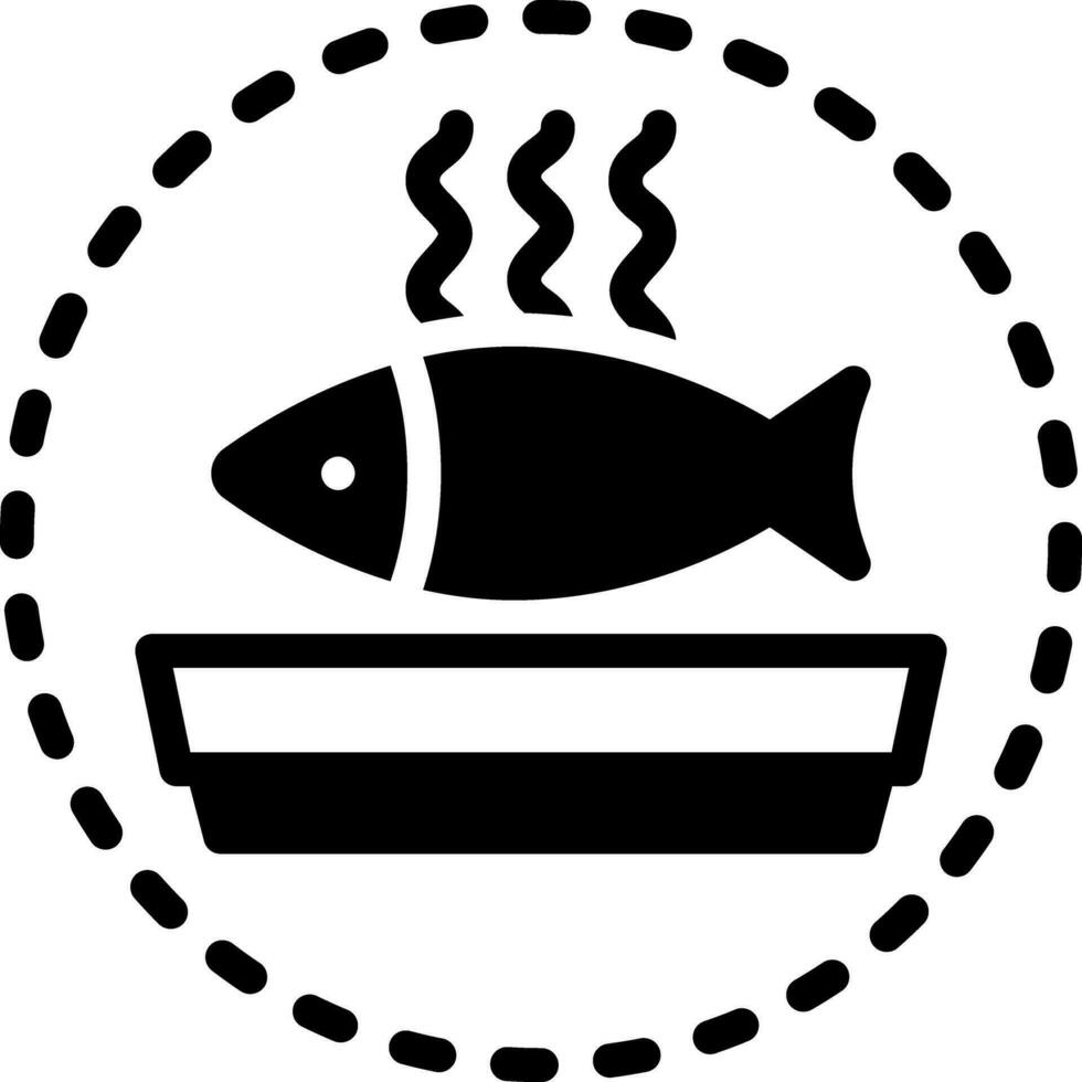 solid icon for seafood vector
