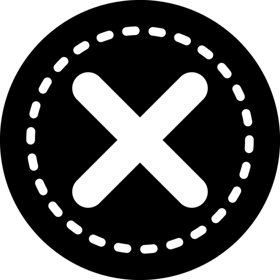 solid icon for not vector