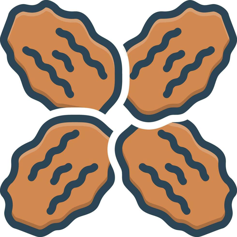 color icon for dried vector