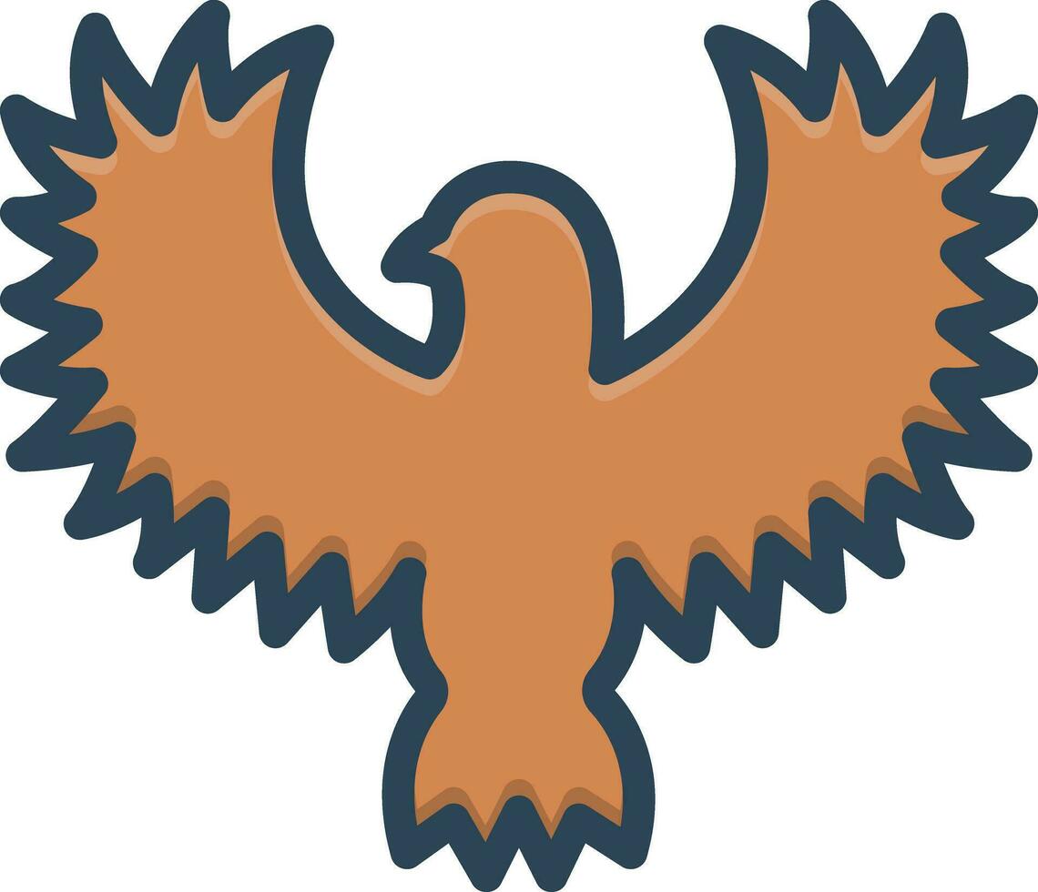 color icon for hawk vector