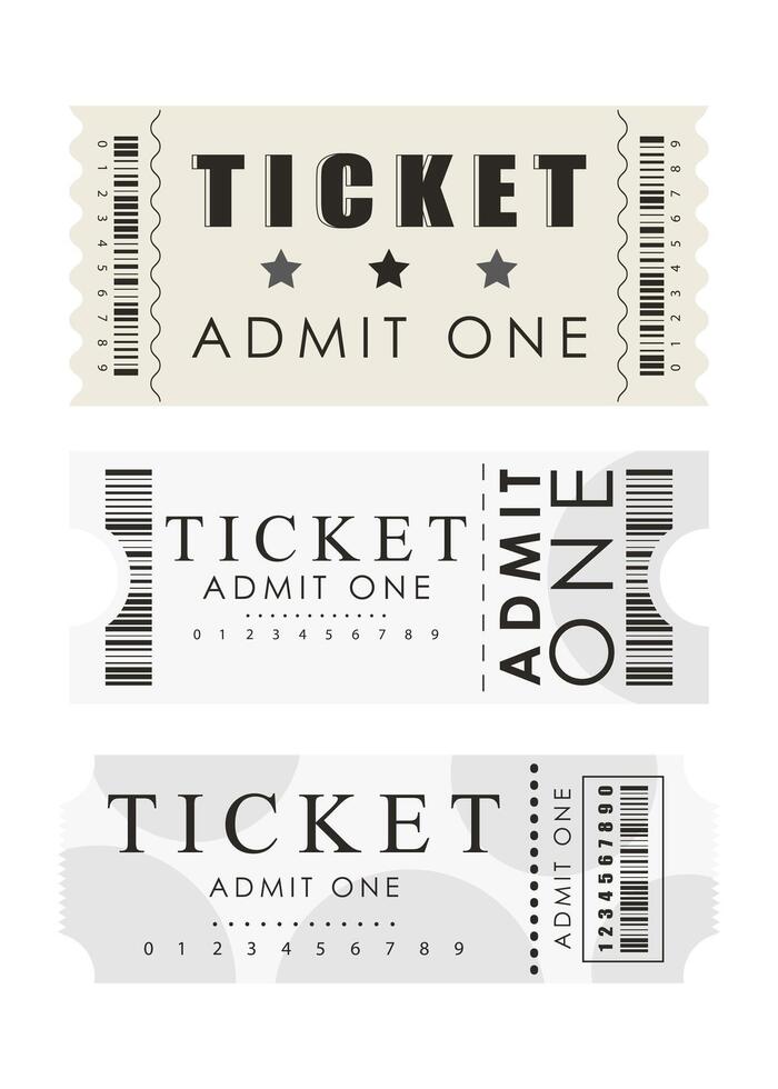 Ticket set. Ready design for your business. Isolated. illustration. vector