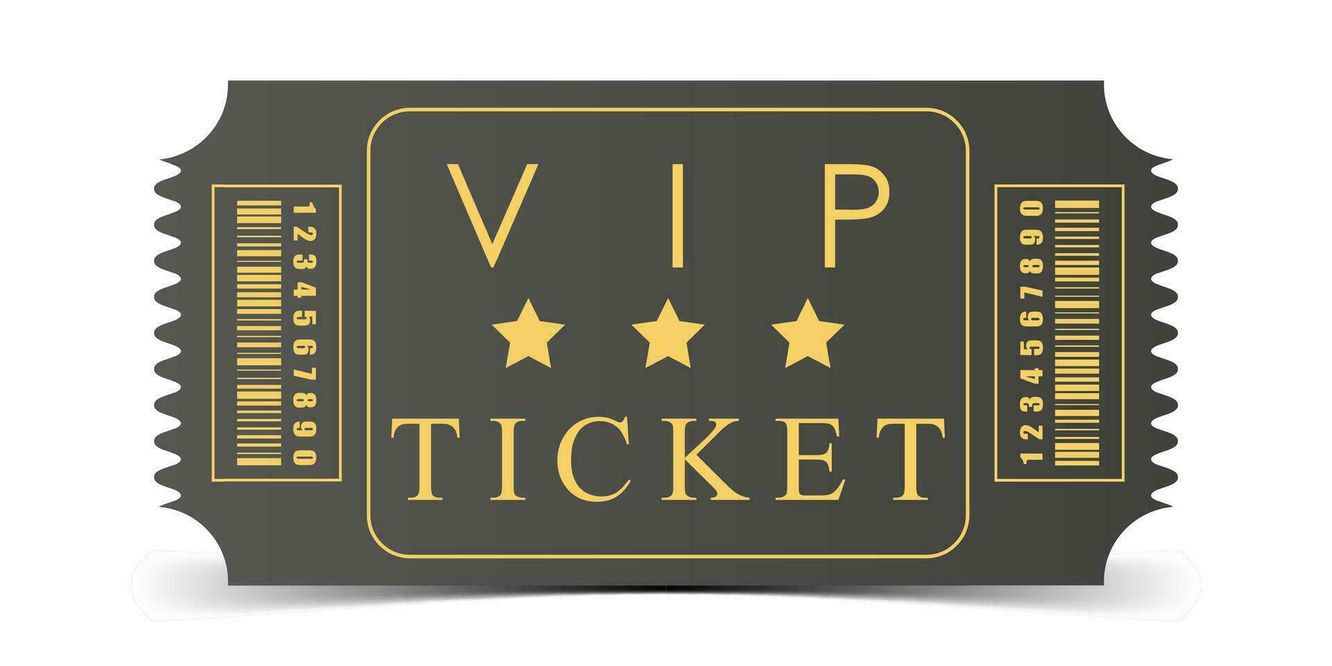 VIP Modern elegant ticket card illustration template. Vector illustration.