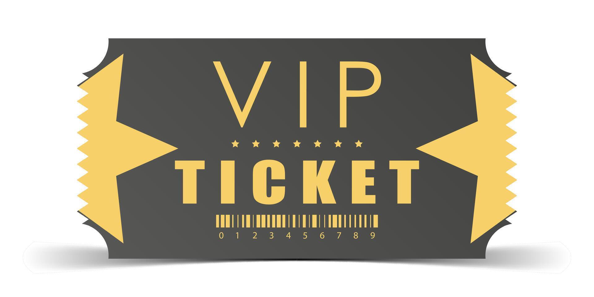 VIP Modern ticket card template. Vector. vector