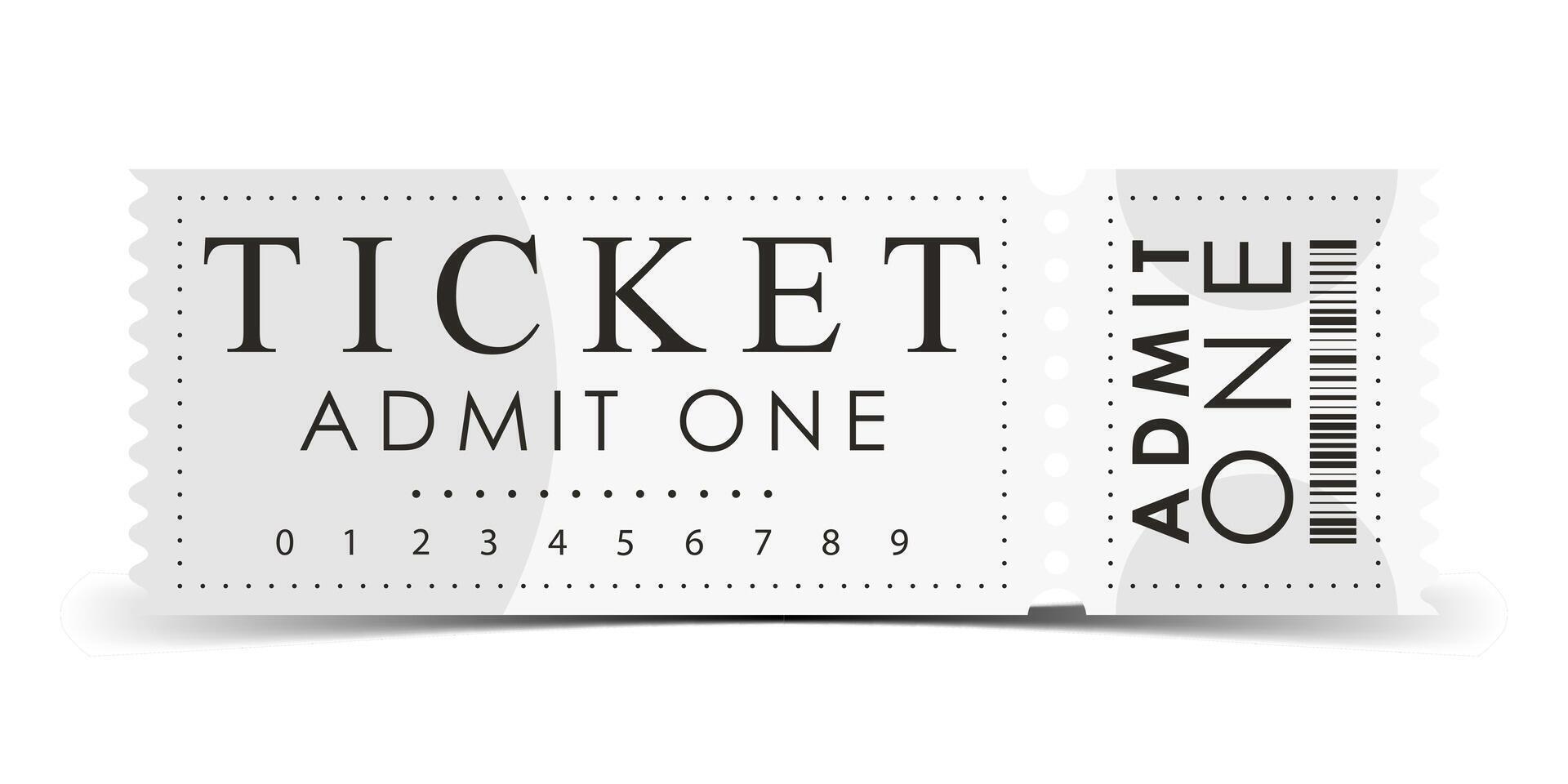 Ticket sample. Modern ticket card template. . vector