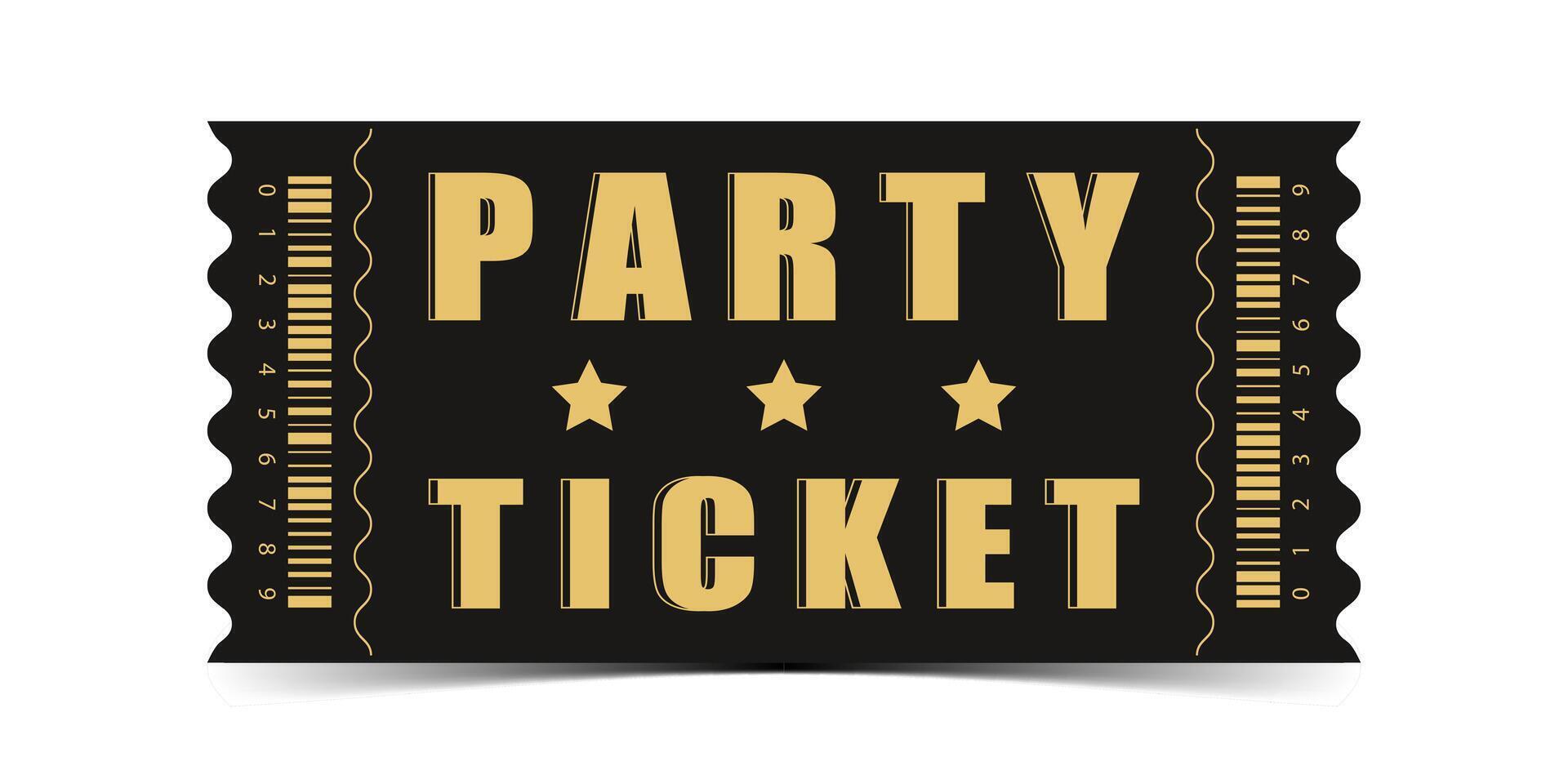 Party ticket template. Modern elegant ticket card illustration template. illustration. vector