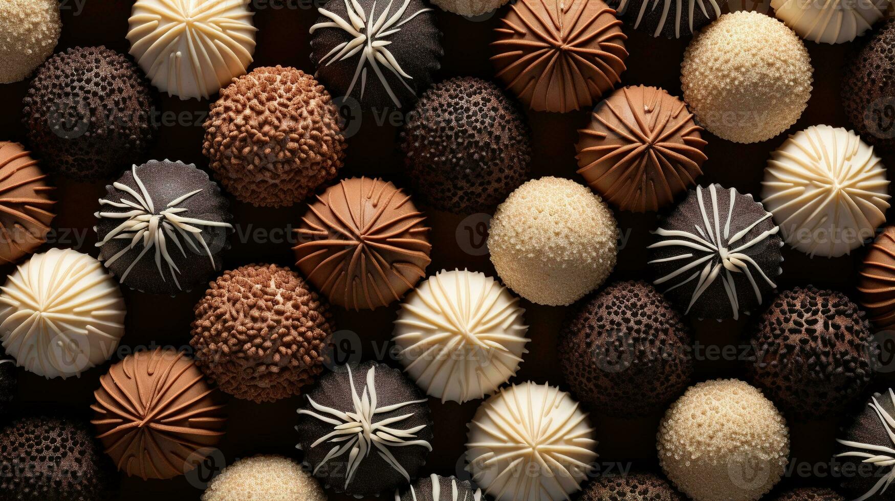 generativo ai, chocolate caramelo pelotas, cerca arriba tradicional brasileño brigadeiro foto