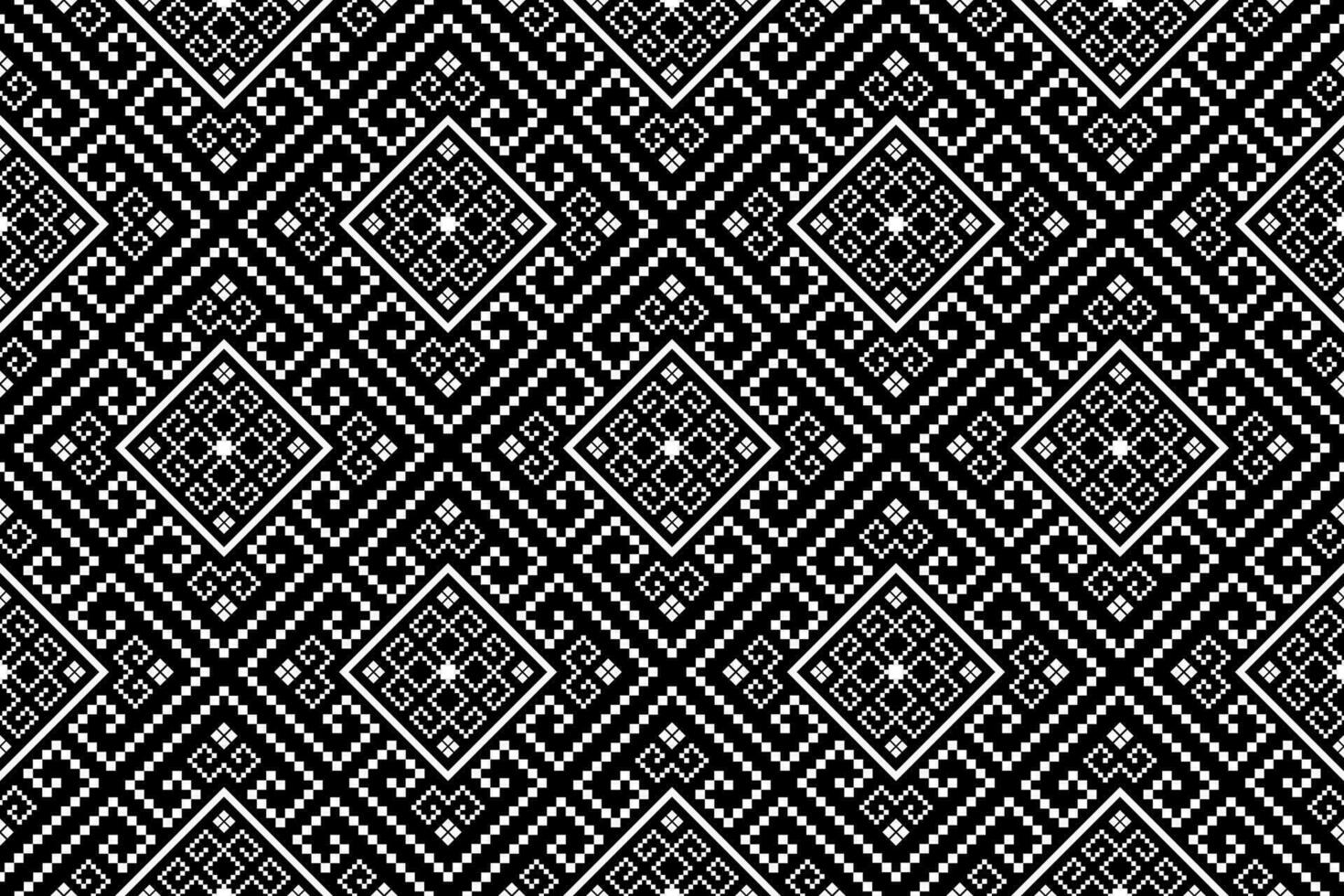 Nature vintages cross stitch traditional ethnic pattern paisley flower Ikat background abstract Aztec African Indonesian Indian seamless pattern for fabric print cloth dress carpet curtains and sarong vector