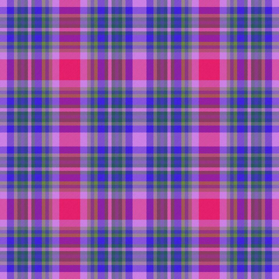 Fabric texture plaid of textile background seamless with a tartan pattern check vector. vector