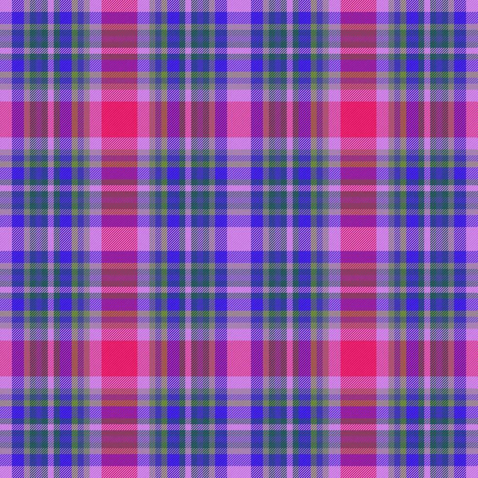 Fabric texture plaid of textile background seamless with a tartan pattern check vector. vector