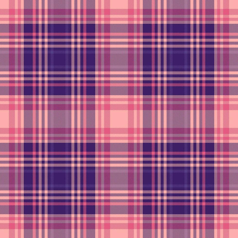 Tartan textile texture of check plaid vector with a seamless fabric pattern background.