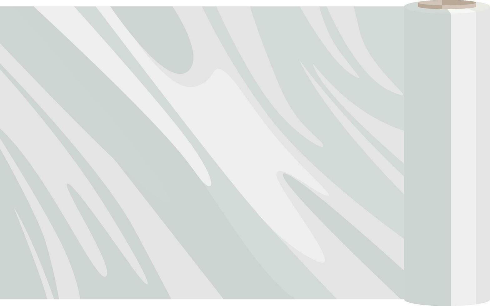 Polyethylene plastic film in a tube isolated on white background vector